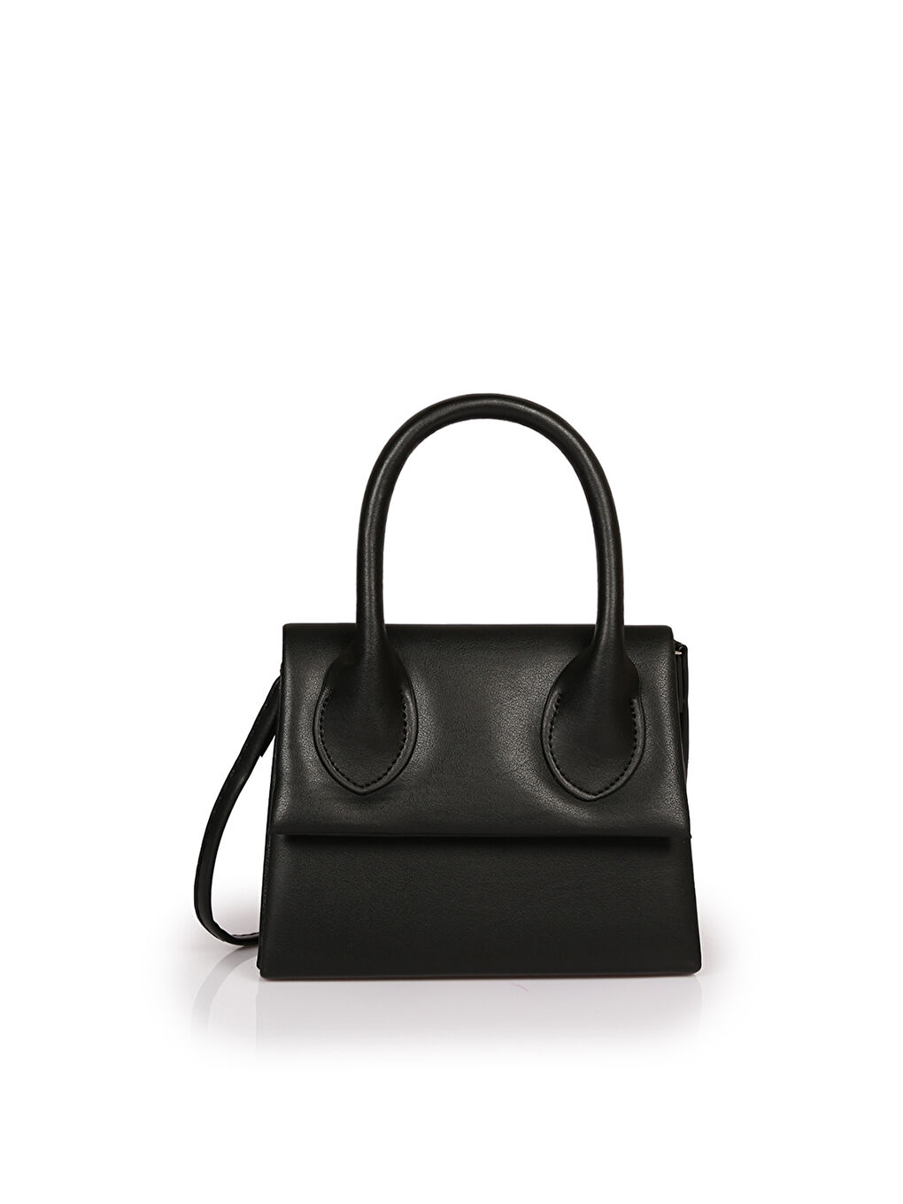 Siyah Kadın Düz El ve Omuz Çantası