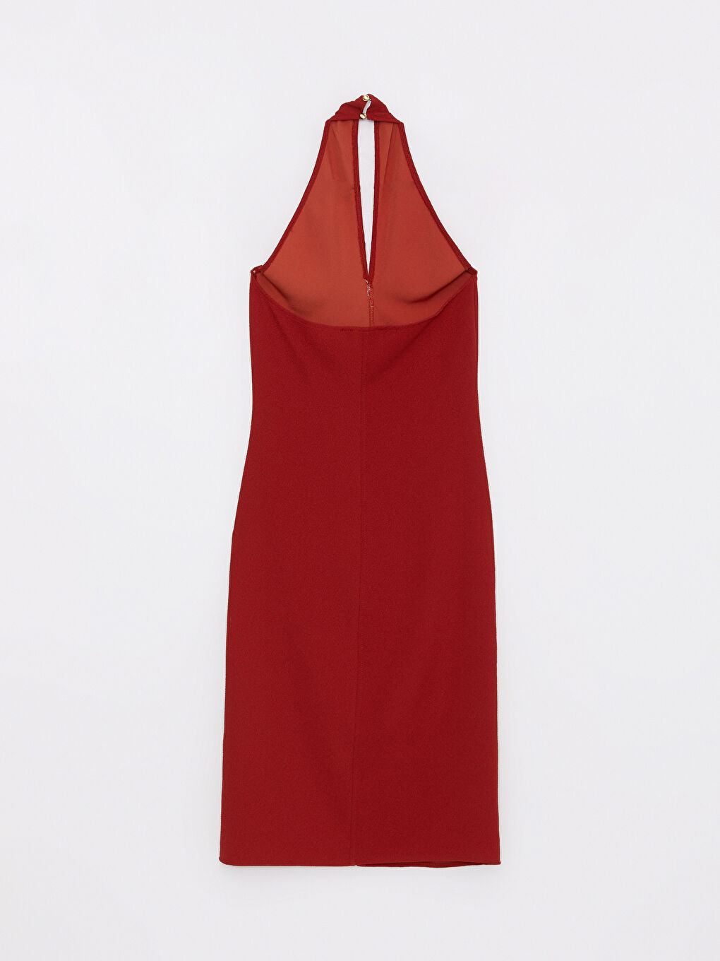 LCW Vision Women's Halter Neck Regular Sleeveless Dress -S2L687Z8-RYL