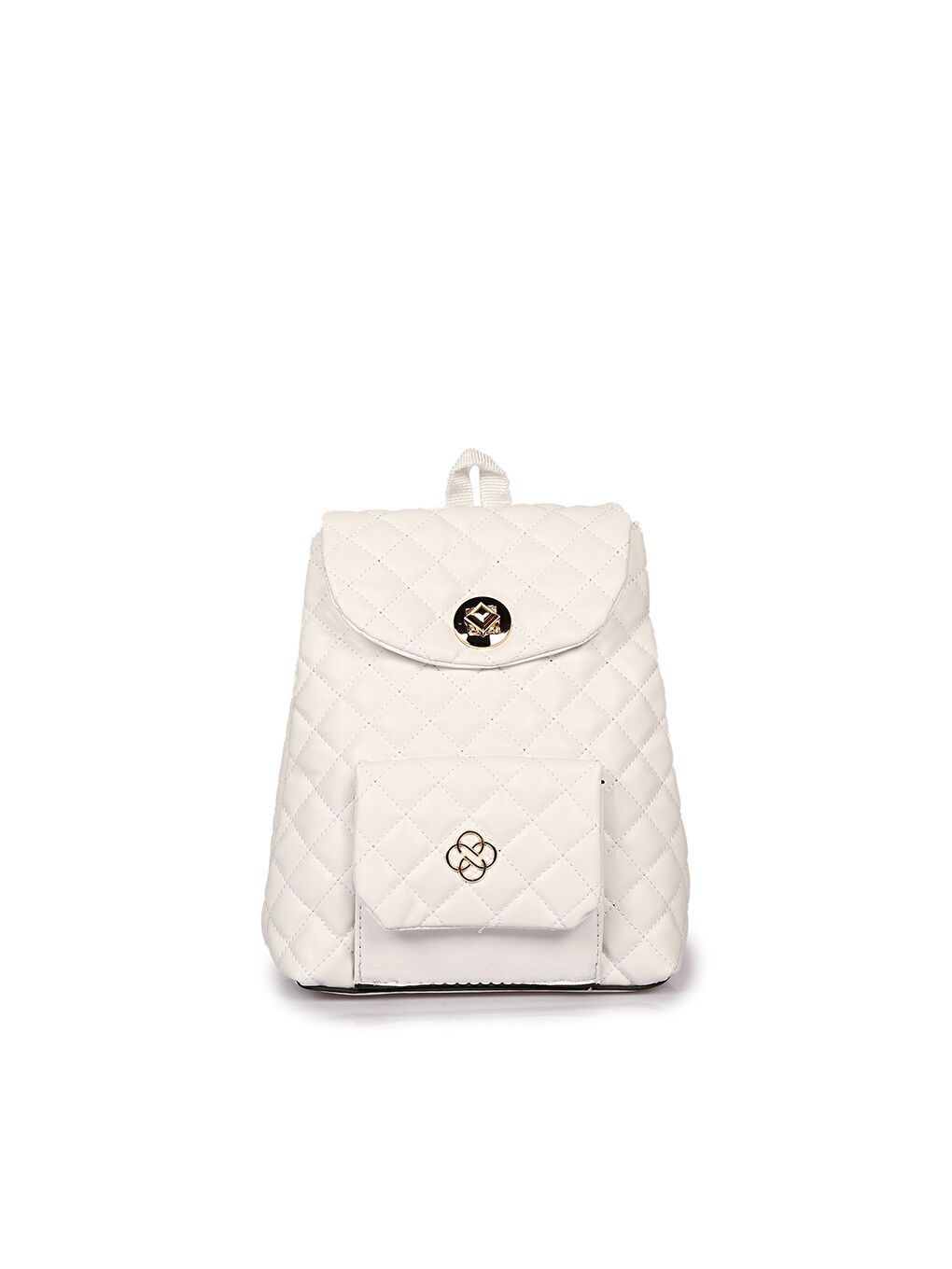 Beyaz Desenli Kadın Sırt Çantası-1