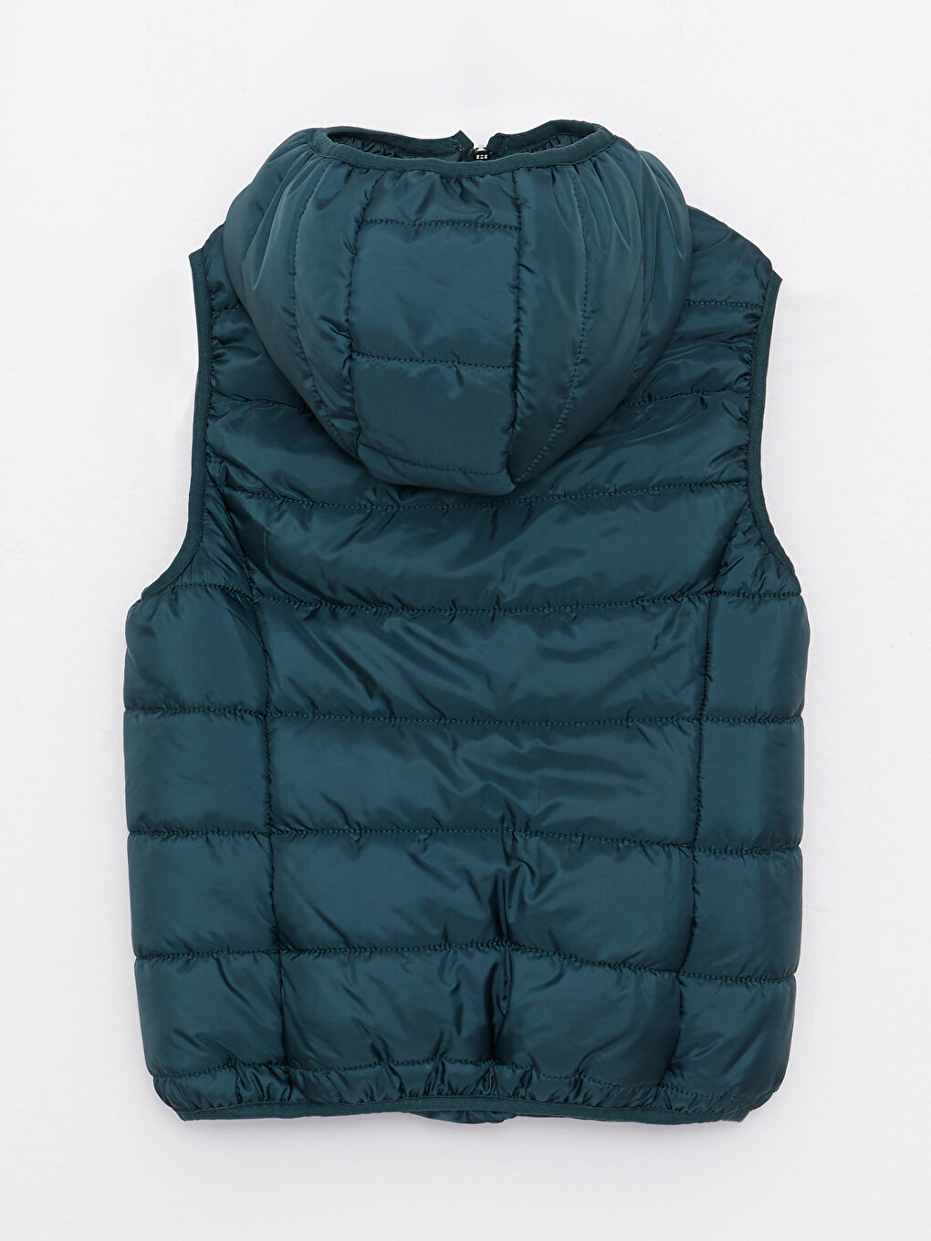 Yeşil Kadın Kapüşonlu Düz Yelek-6