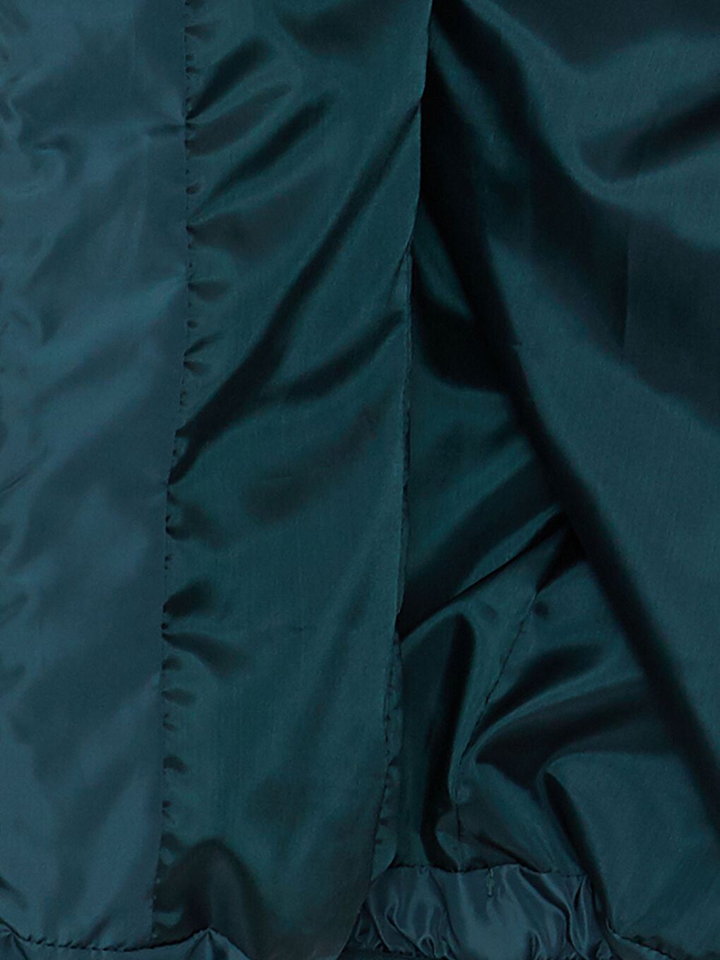 Yeşil Kadın Kapüşonlu Düz Yelek-7