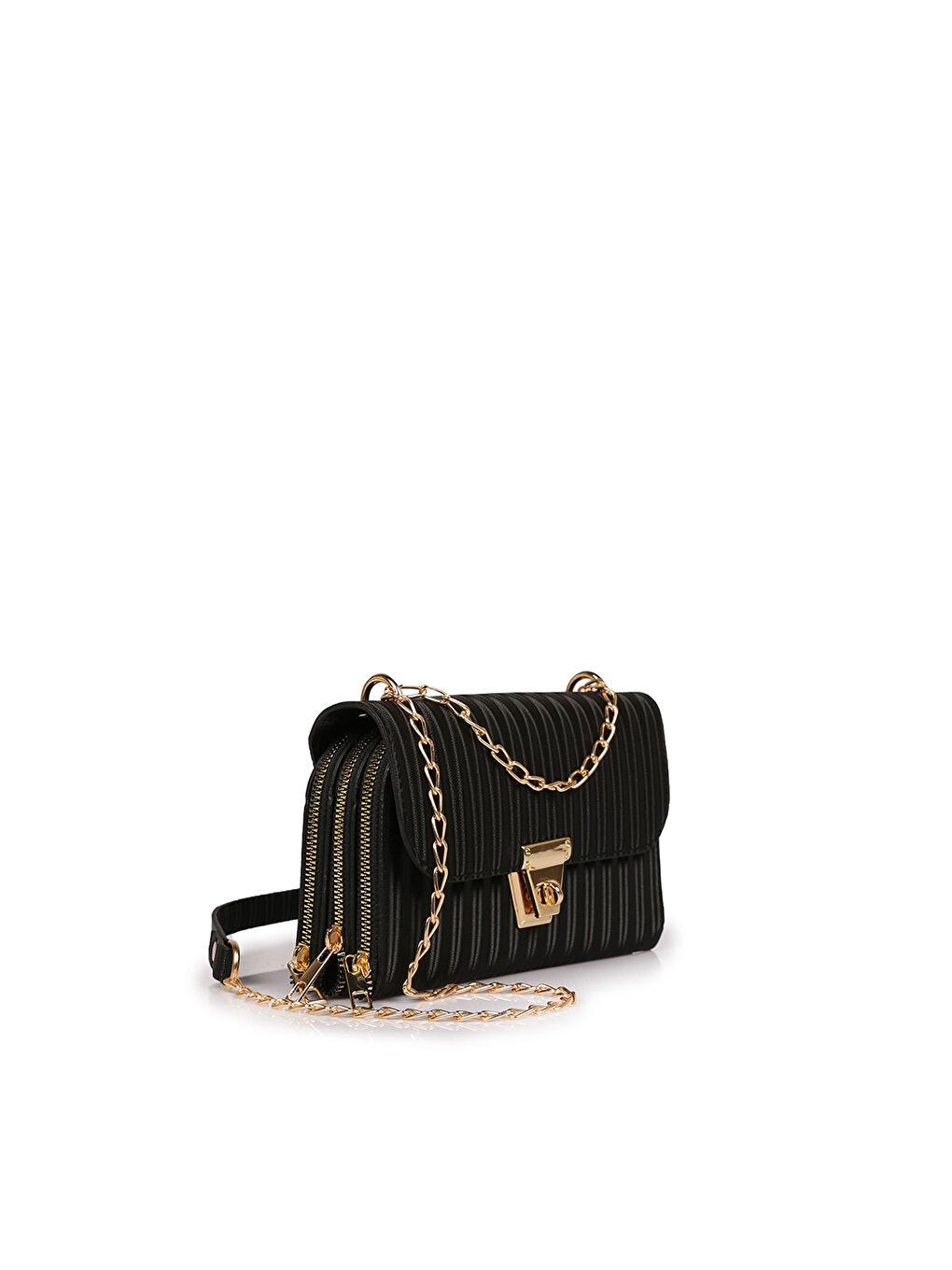 Siyah Zincir Askılı Kadın Çapraz Çanta