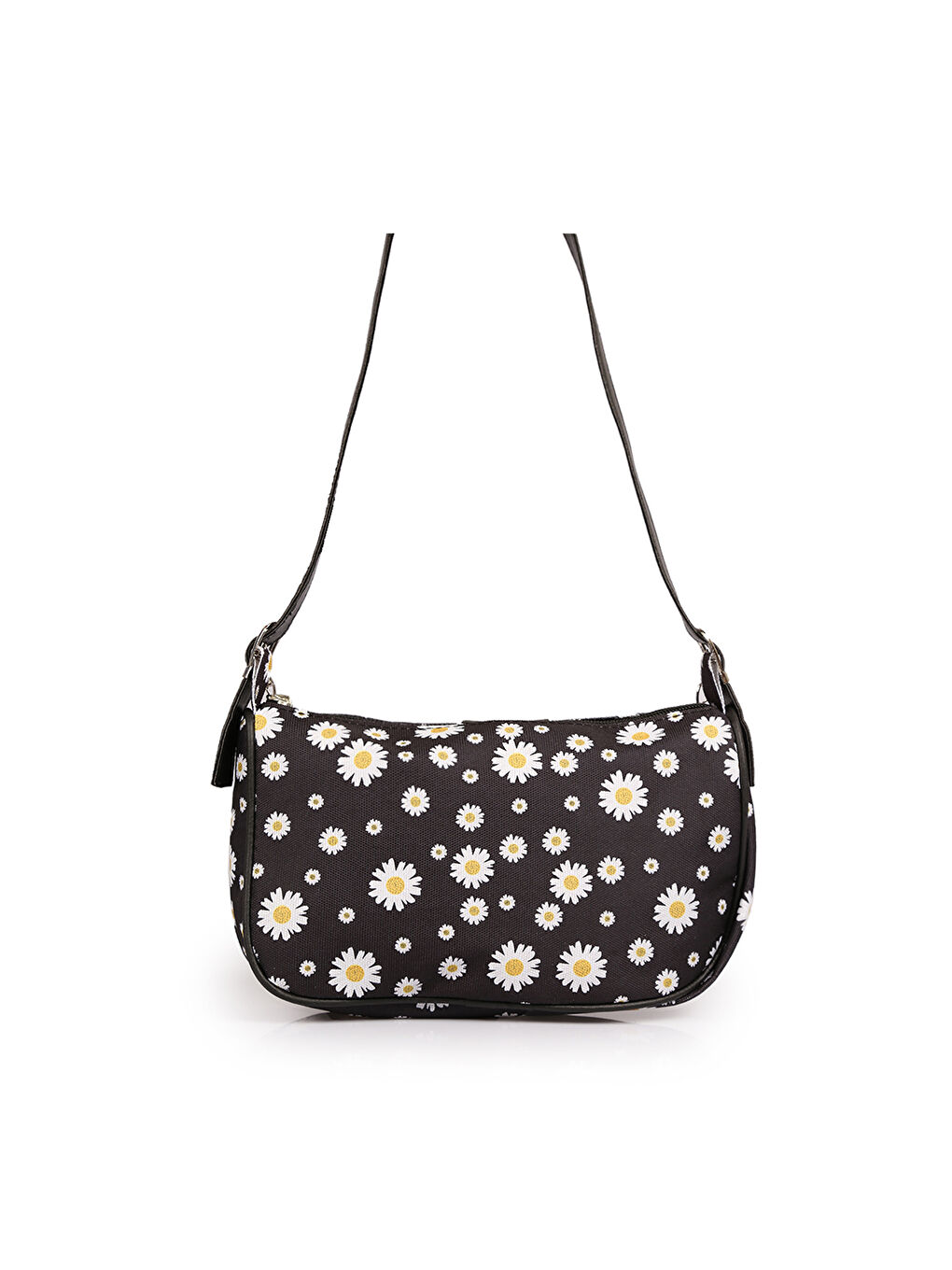 Siyah Baskılı Kadın Omuz Çantası