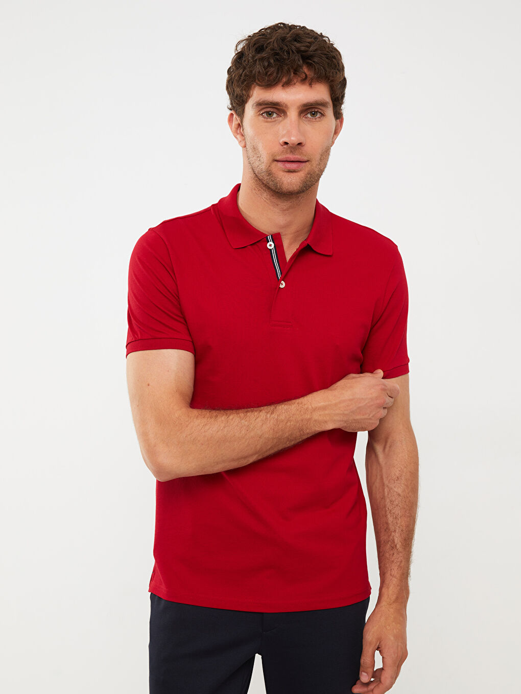تيشيرت ياقة بولو كم قصير للرجال-1