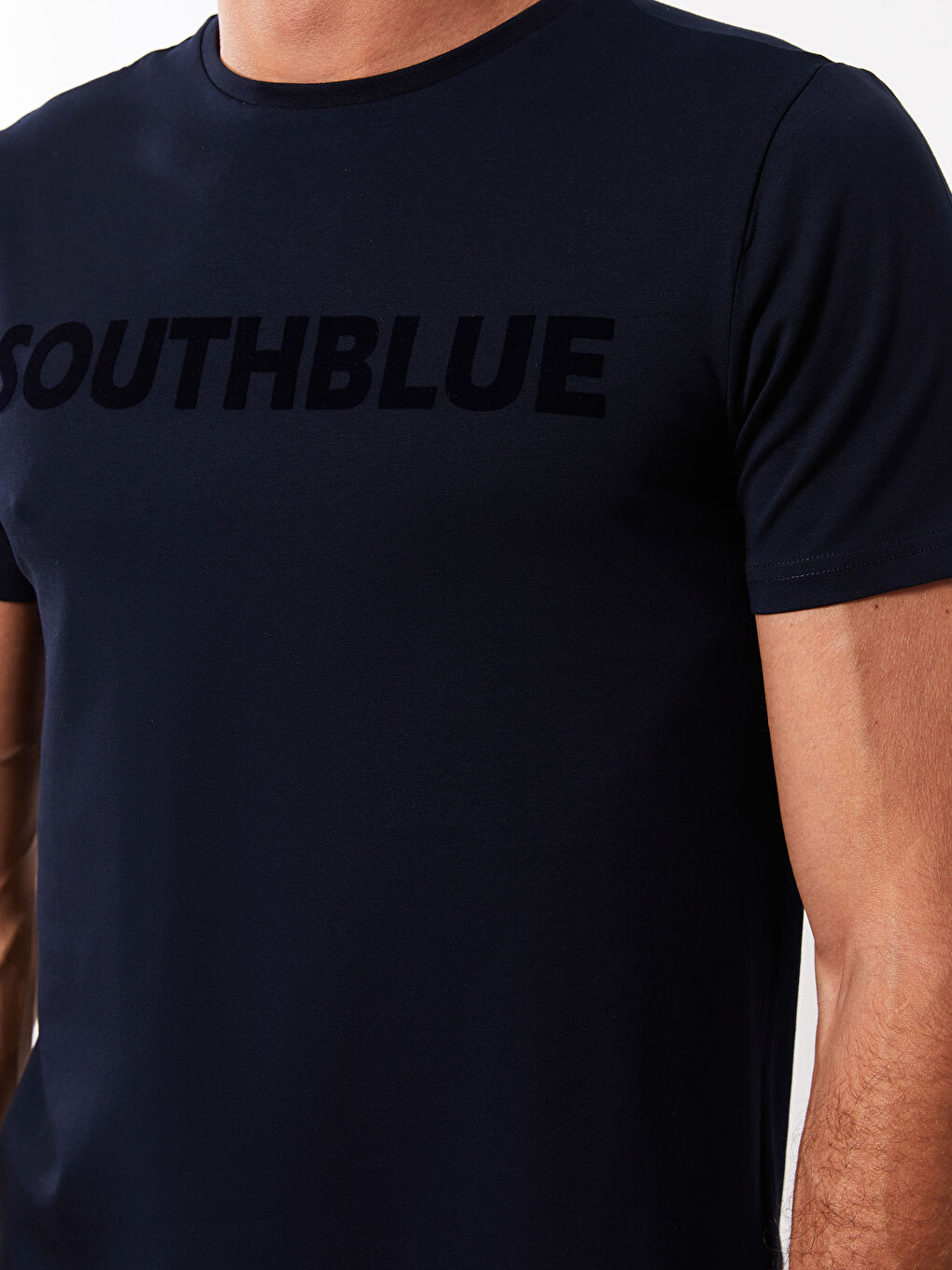 SOUTHBLUE Rundhalsausschnitt Kurzarm Bedrucktes T-Shirt aus gekämmter Baumwolle für Herren -S2L811Z8-S9P