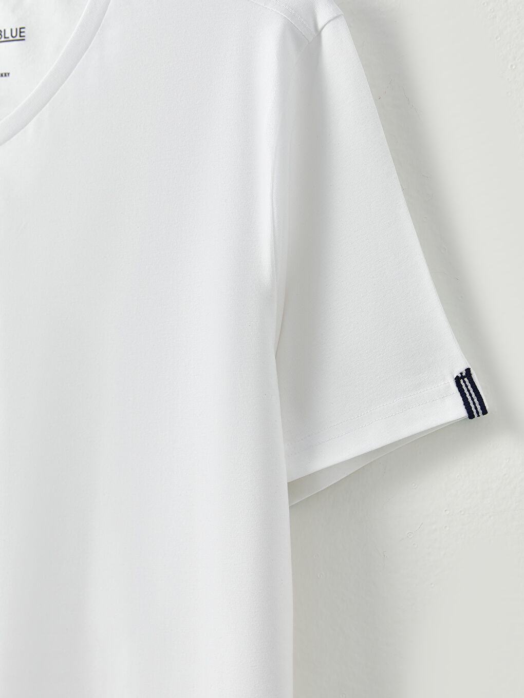 Тениска с кръгло деколте, къс ръкав, отпечатана, от пениран памук за мъже-9