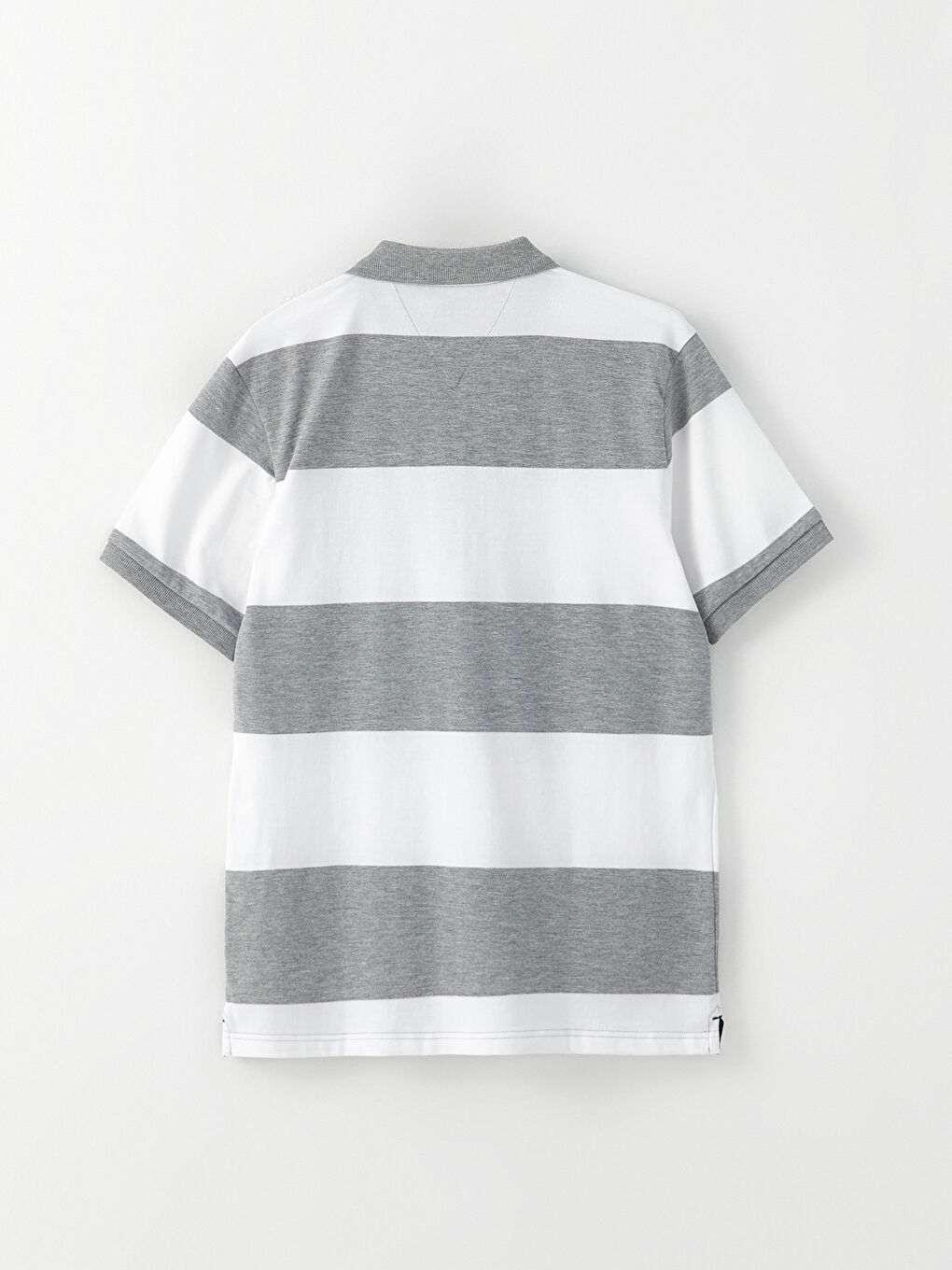 Polo Neck Short Sleeve Striped Men's T-Shirt-6