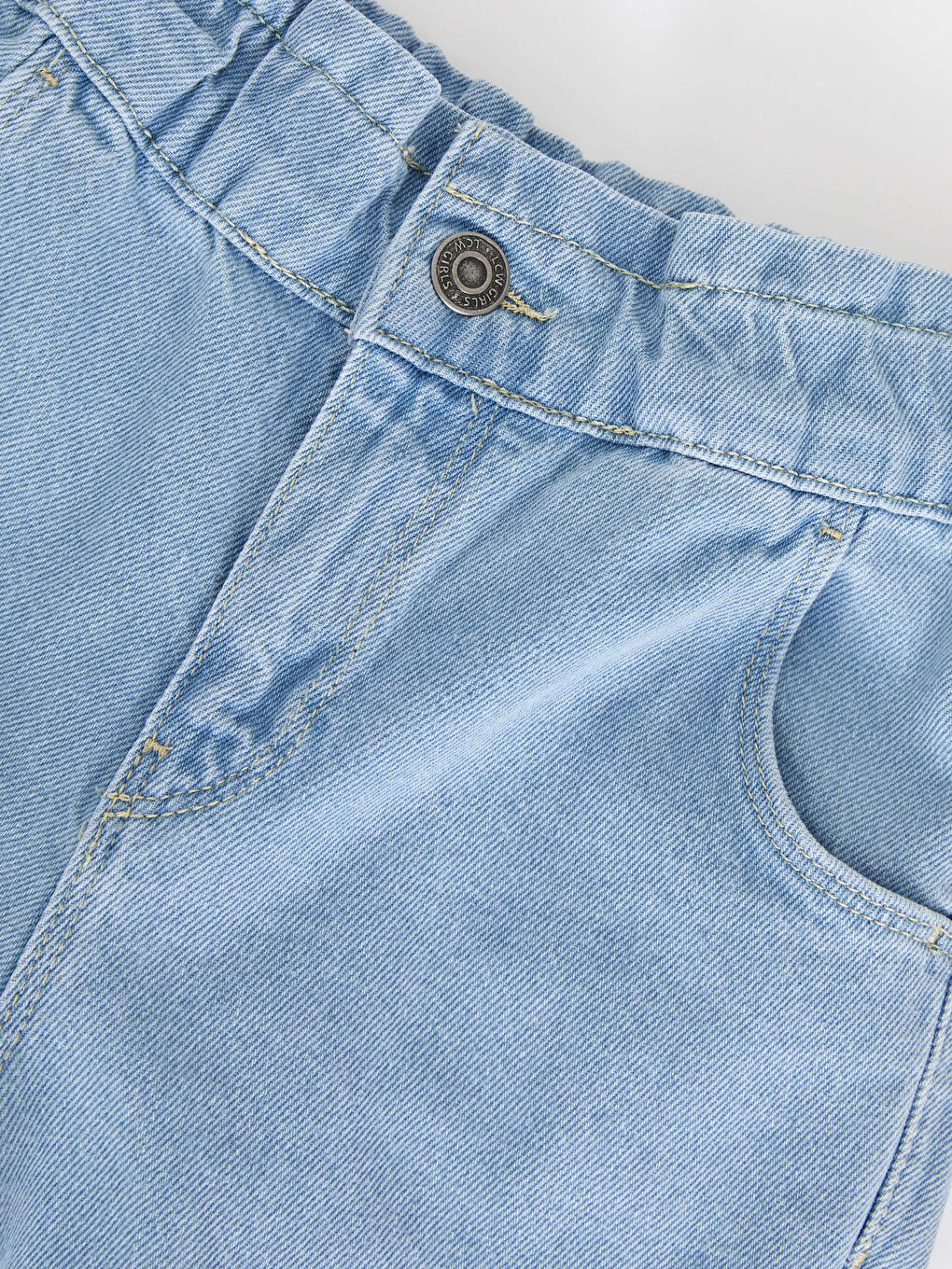 Pantaloni Capri din Denim cu Minnie Mouse și Daisy Duck, cu Talie Elastică, pentru Fete-2