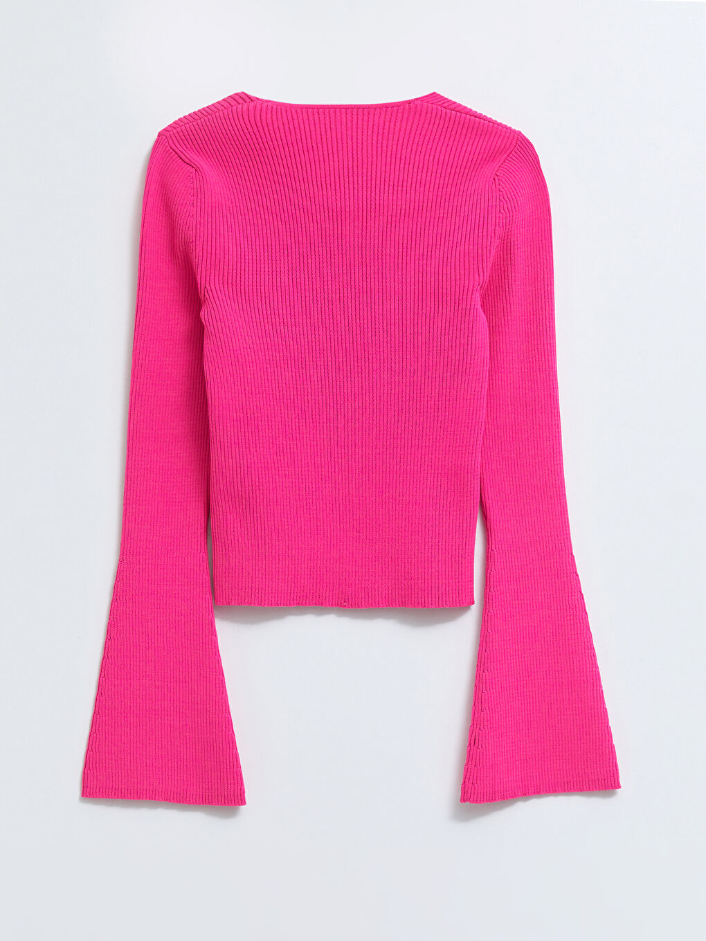 Pembe UZUN KOLLU KADIN TRİKO KAZAK-4