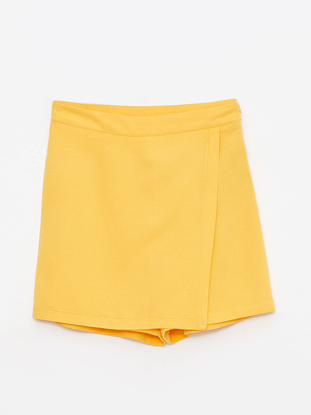 Turuncu Kadın Düz Şort Etek-5