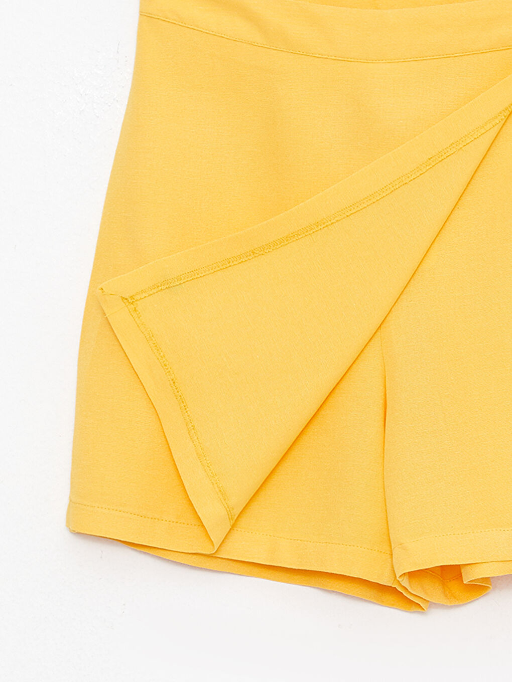 Turuncu Kadın Düz Şort Etek-7