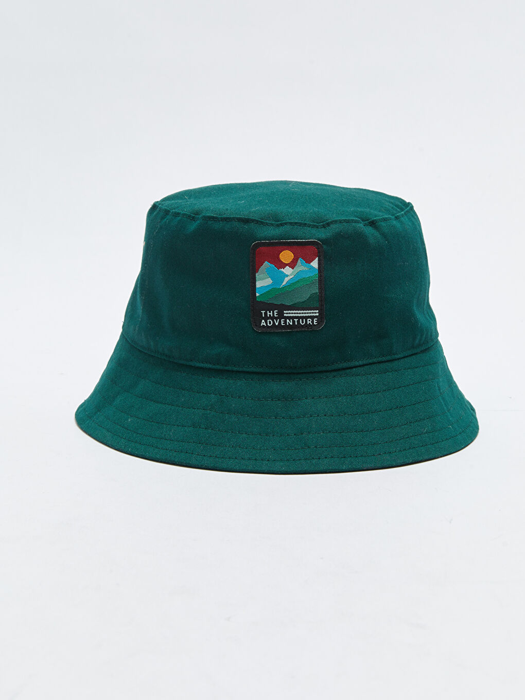 Yeşil Etiket Detaylı Gabardin Bucket Erkek Şapka-3