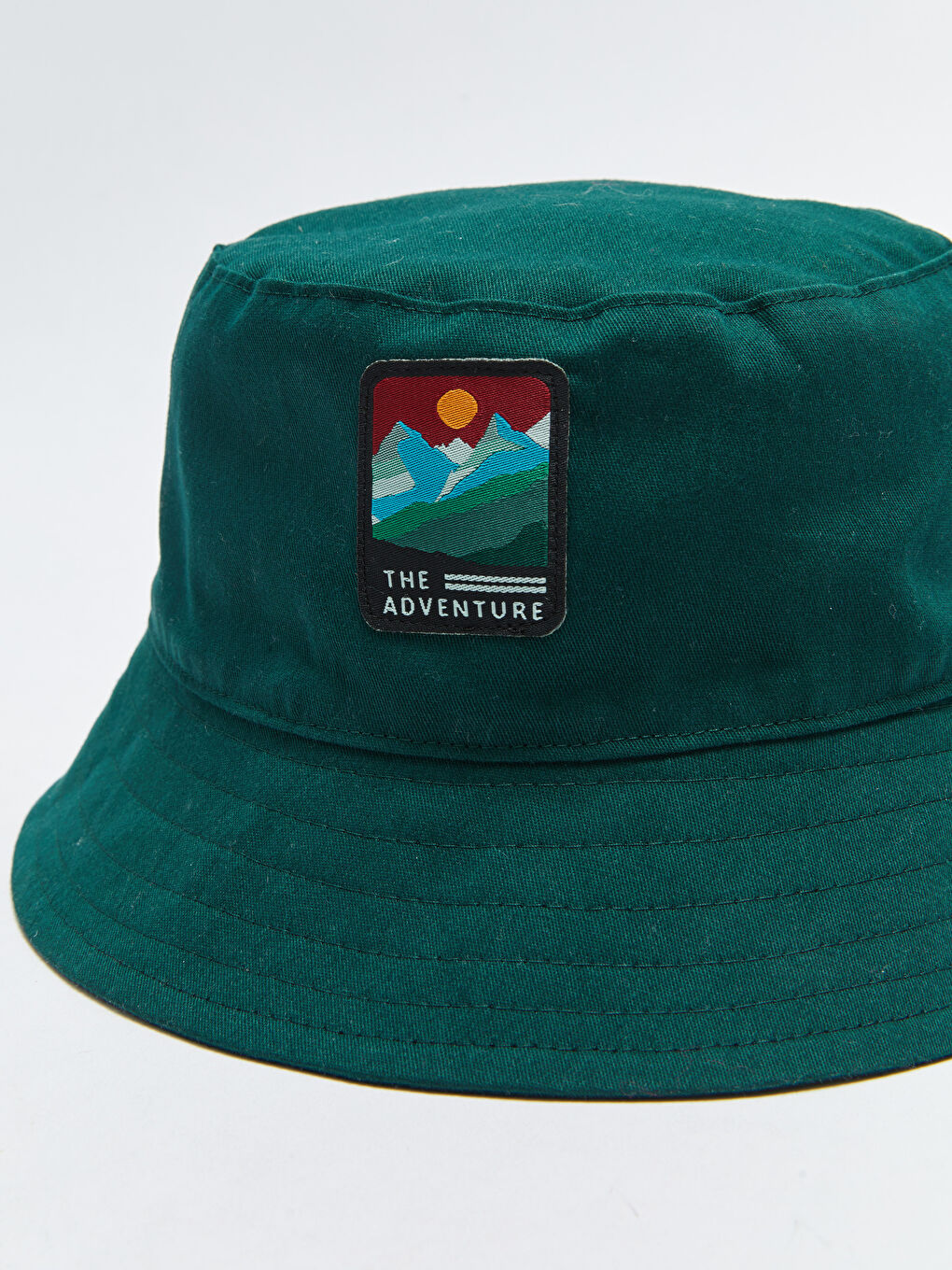 Yeşil Etiket Detaylı Gabardin Bucket Erkek Şapka-4