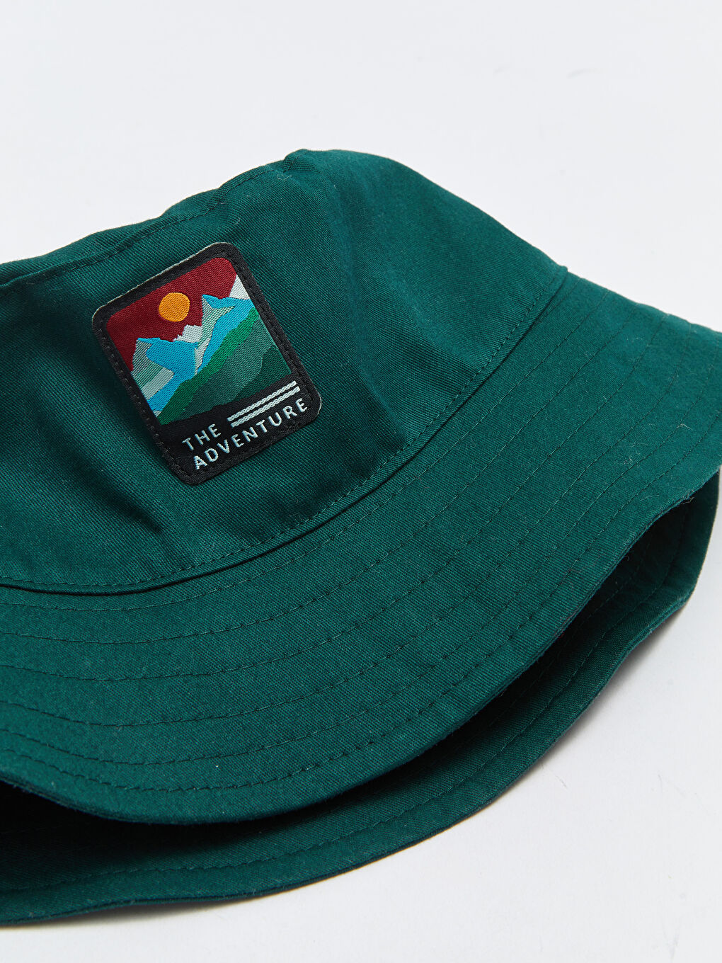 Yeşil Etiket Detaylı Gabardin Bucket Erkek Şapka-5