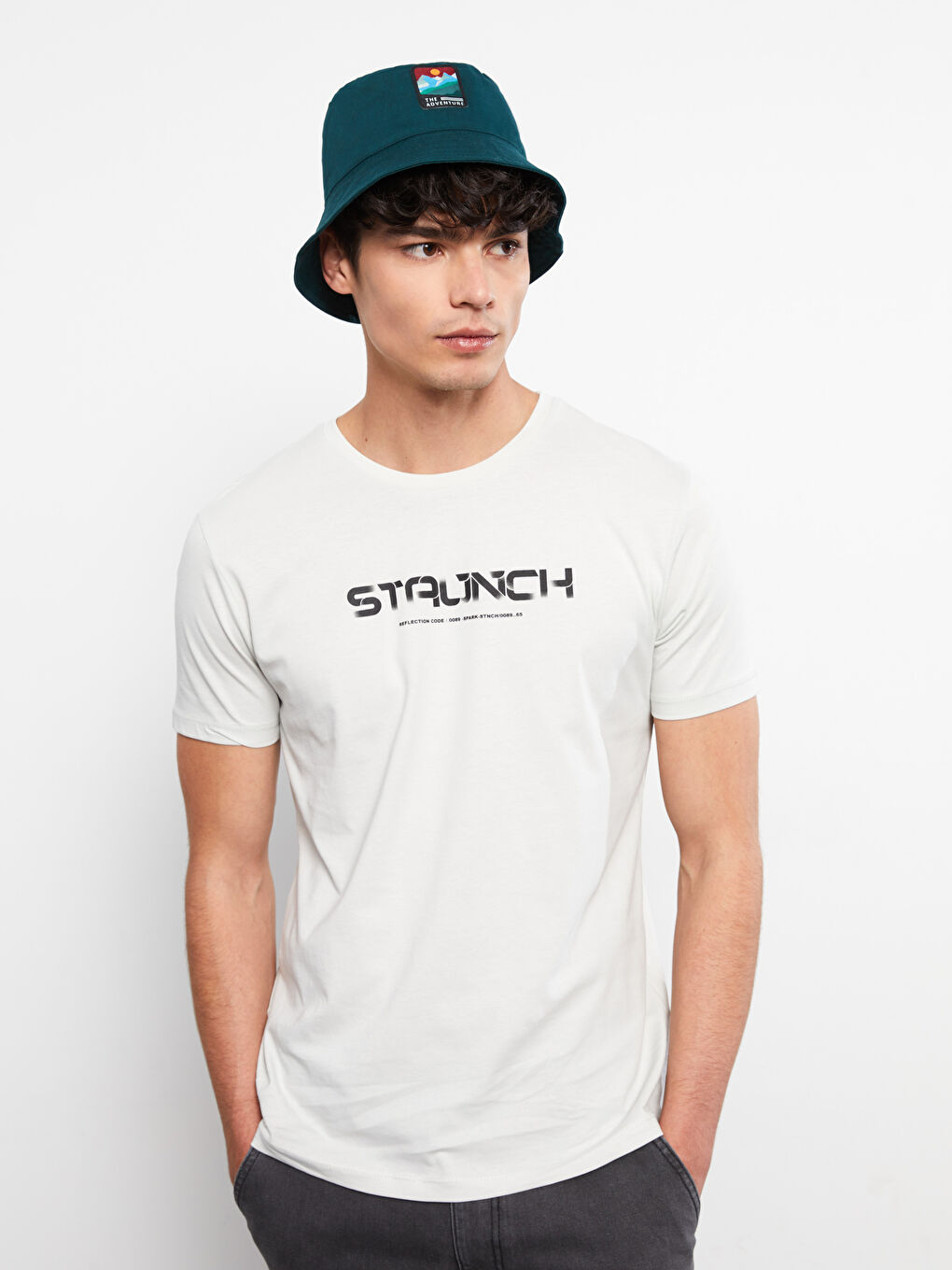 Yeşil Etiket Detaylı Gabardin Bucket Erkek Şapka