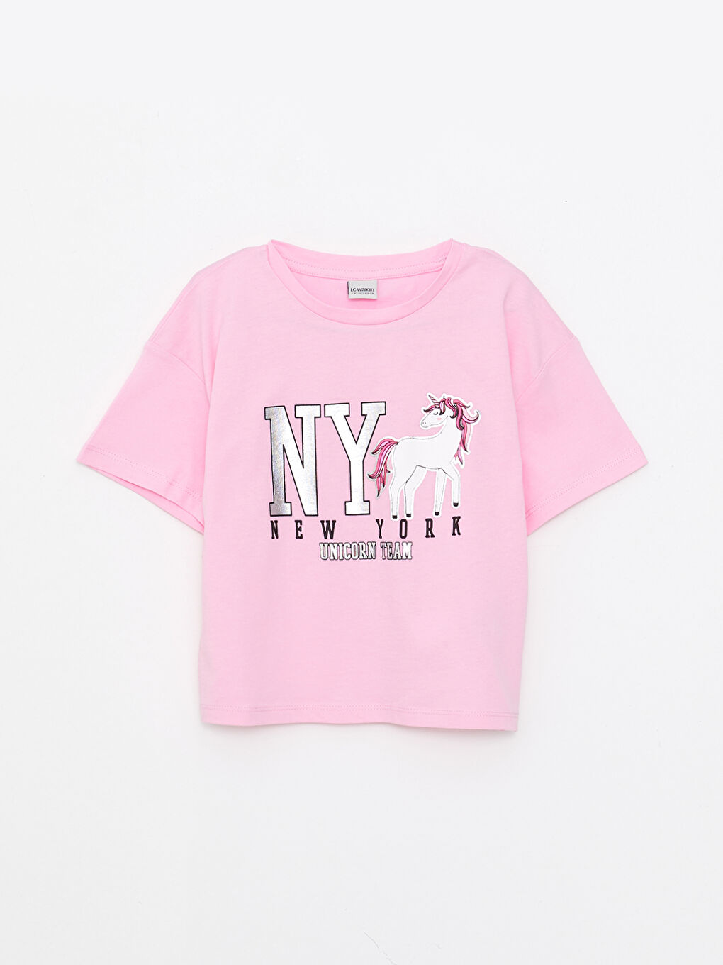 تي شيرت رياضي وبنطلون ضيق بناتي بياقة دائرية-2