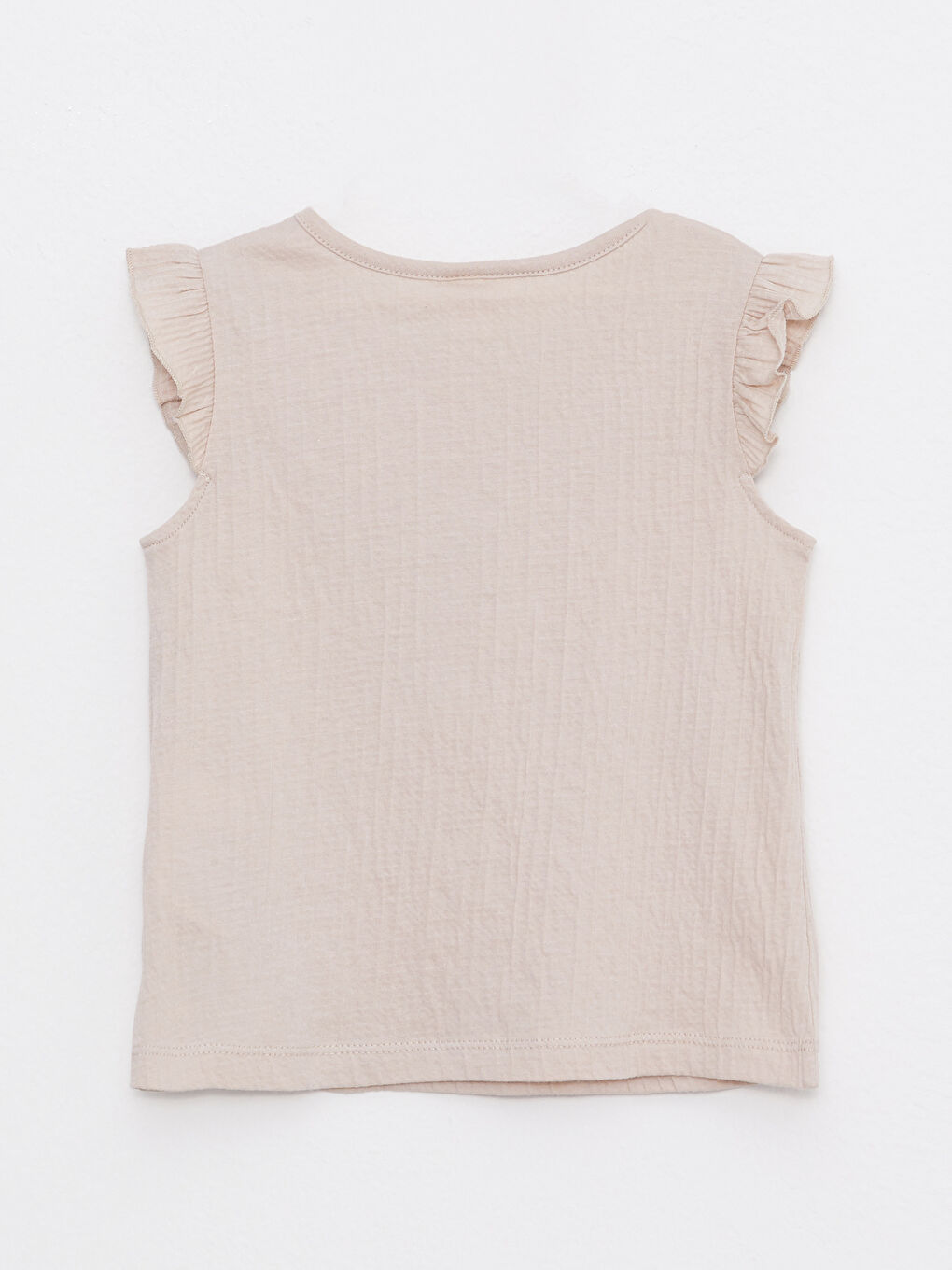 Bej Bisiklet Yaka Kız Bebek Atlet-1