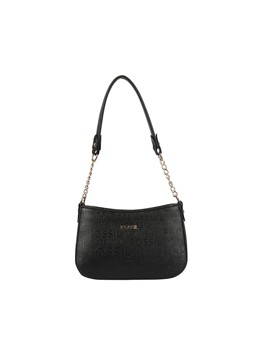 Siyah Fossil Desenli Kadın Omuz Çantası