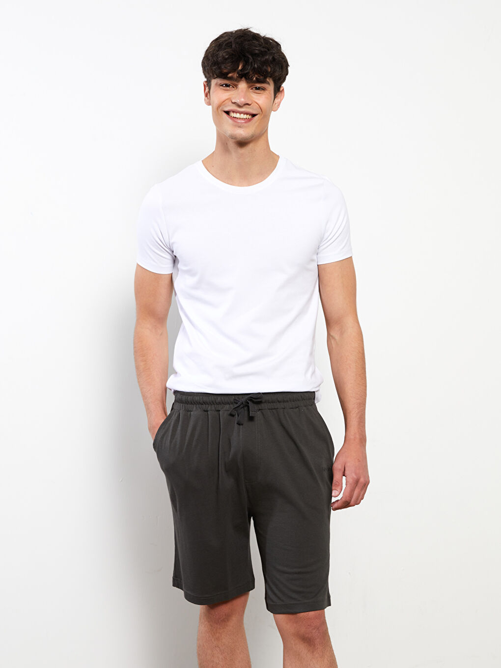 Шорты мужские пижамные зауженные-1