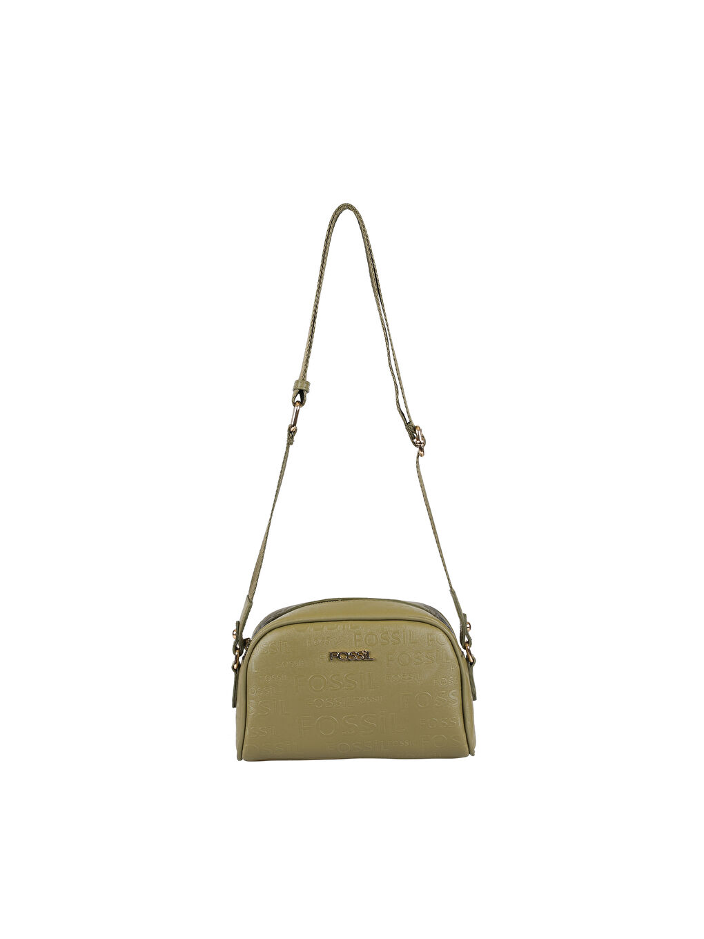Yeşil Fossil Desenli Kadın Çapraz Çanta