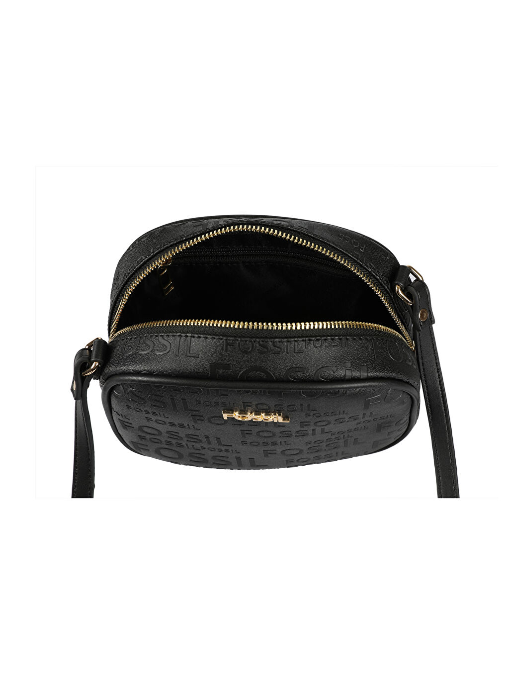 Siyah Fossil Desenli Kadın Çapraz Çanta-3