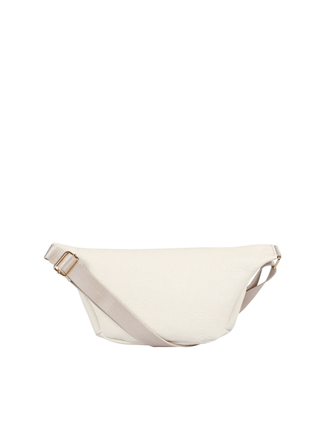 Beyaz Fossil Baskılı Kadın Bel Çantası-1