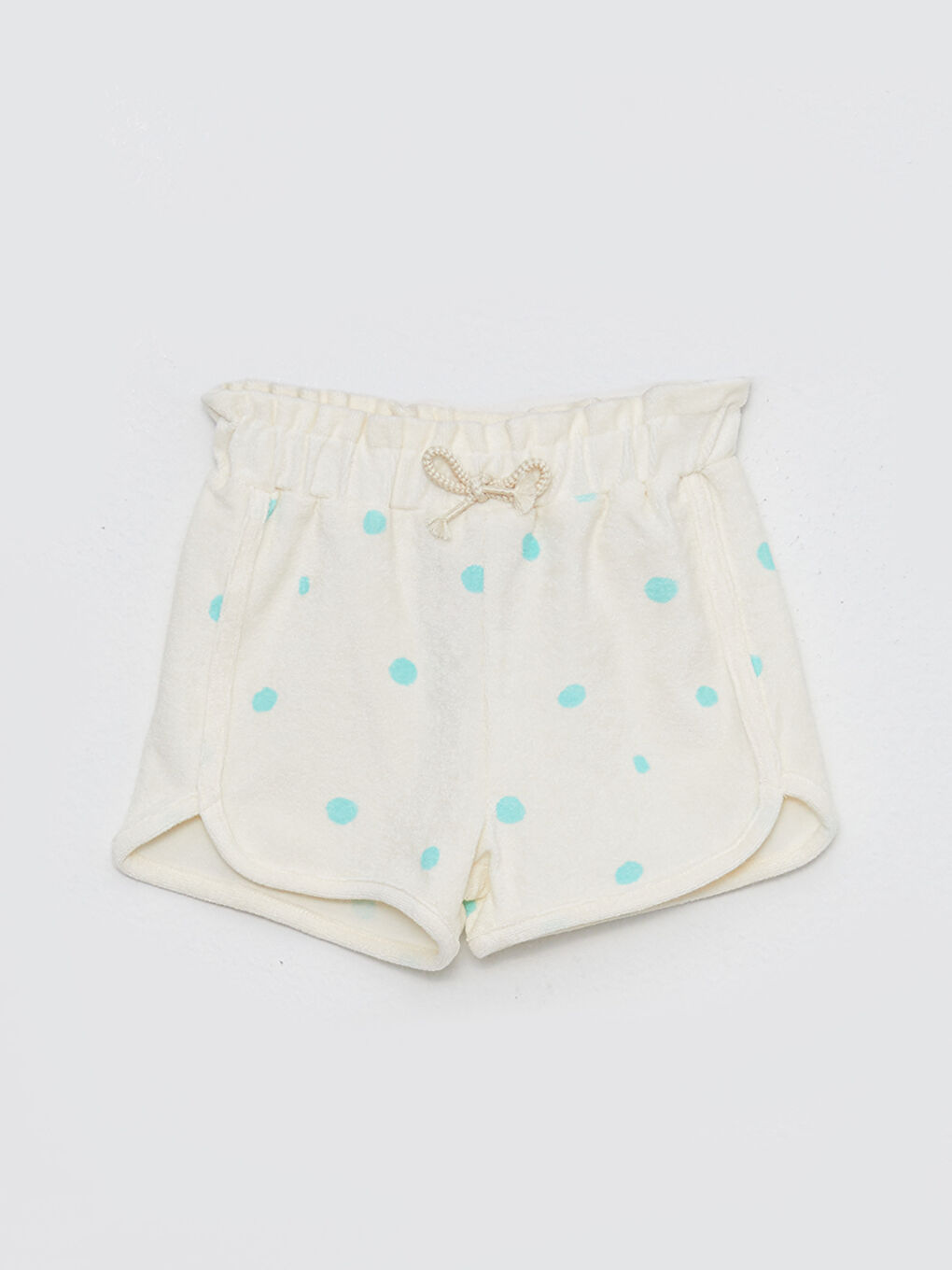 LCW baby تيشيرت و شورت مطبوع بأكمام قصيرة وياقة دائرية للبنات الرضع - مجموعة من قطعتين -S2LA66Z1-LRB