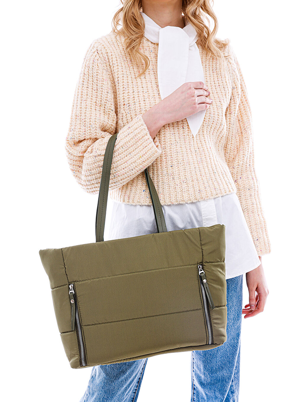 Haki Kadın Omuz Çantası-1