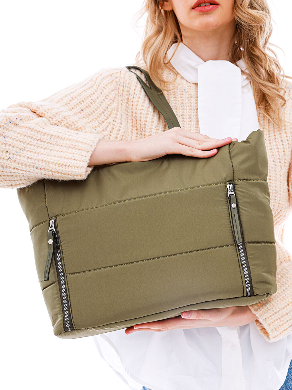 Haki Kadın Omuz Çantası-7