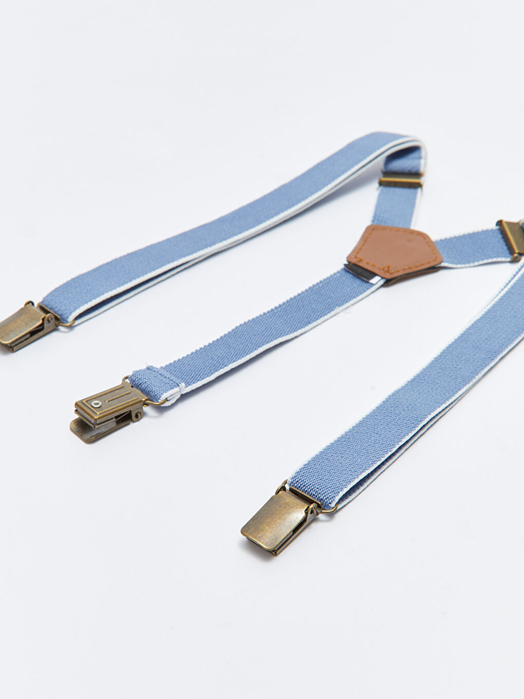 ربطة عنق للأولاد مُخَطَّطة مع حمالات-1