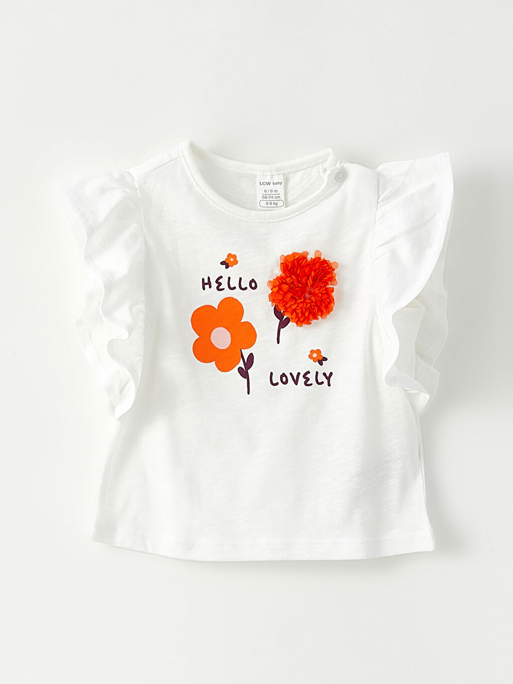 Crew Neck Short Sleeve Printed Baby Girl T-Shirt and Tights Set of 2-1