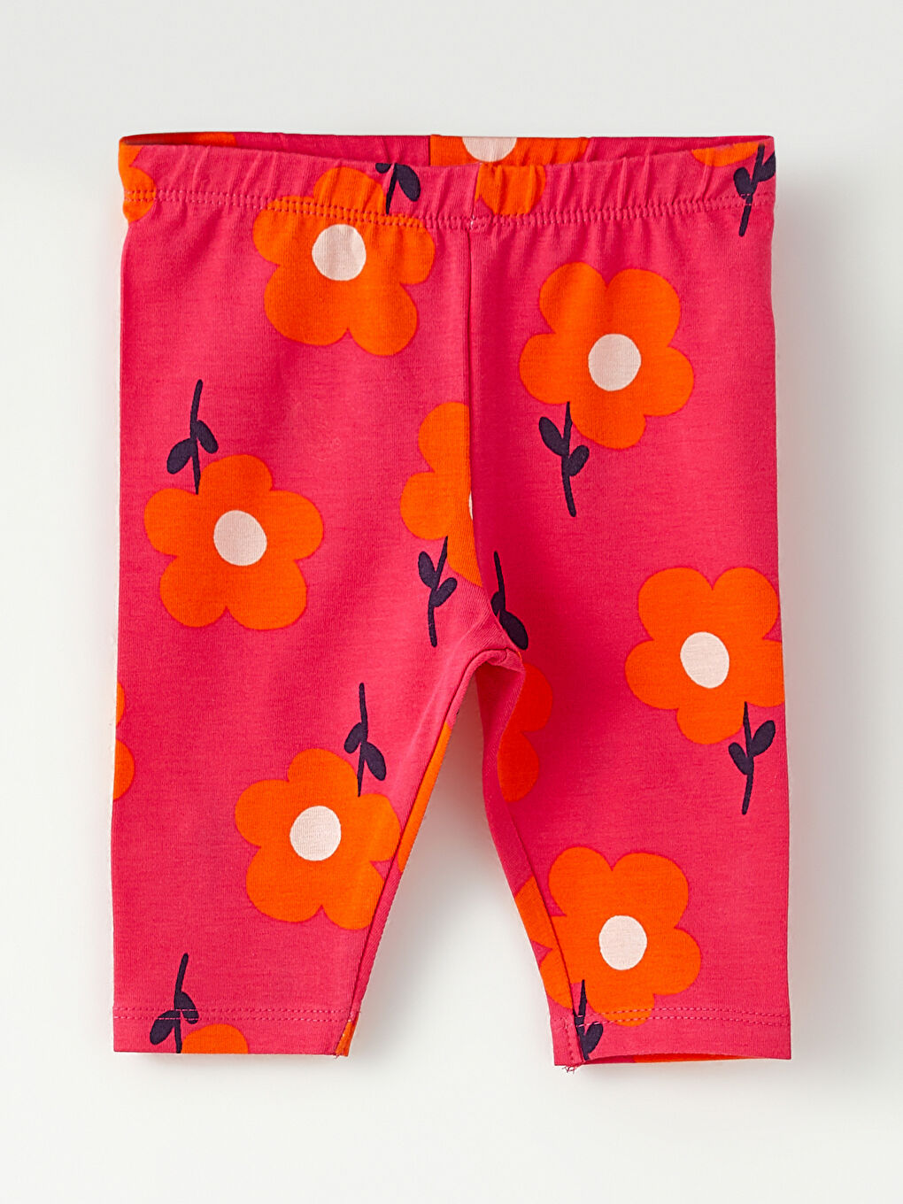 Crew Neck Short Sleeve Printed Baby Girl T-Shirt and Tights Set of 2-2