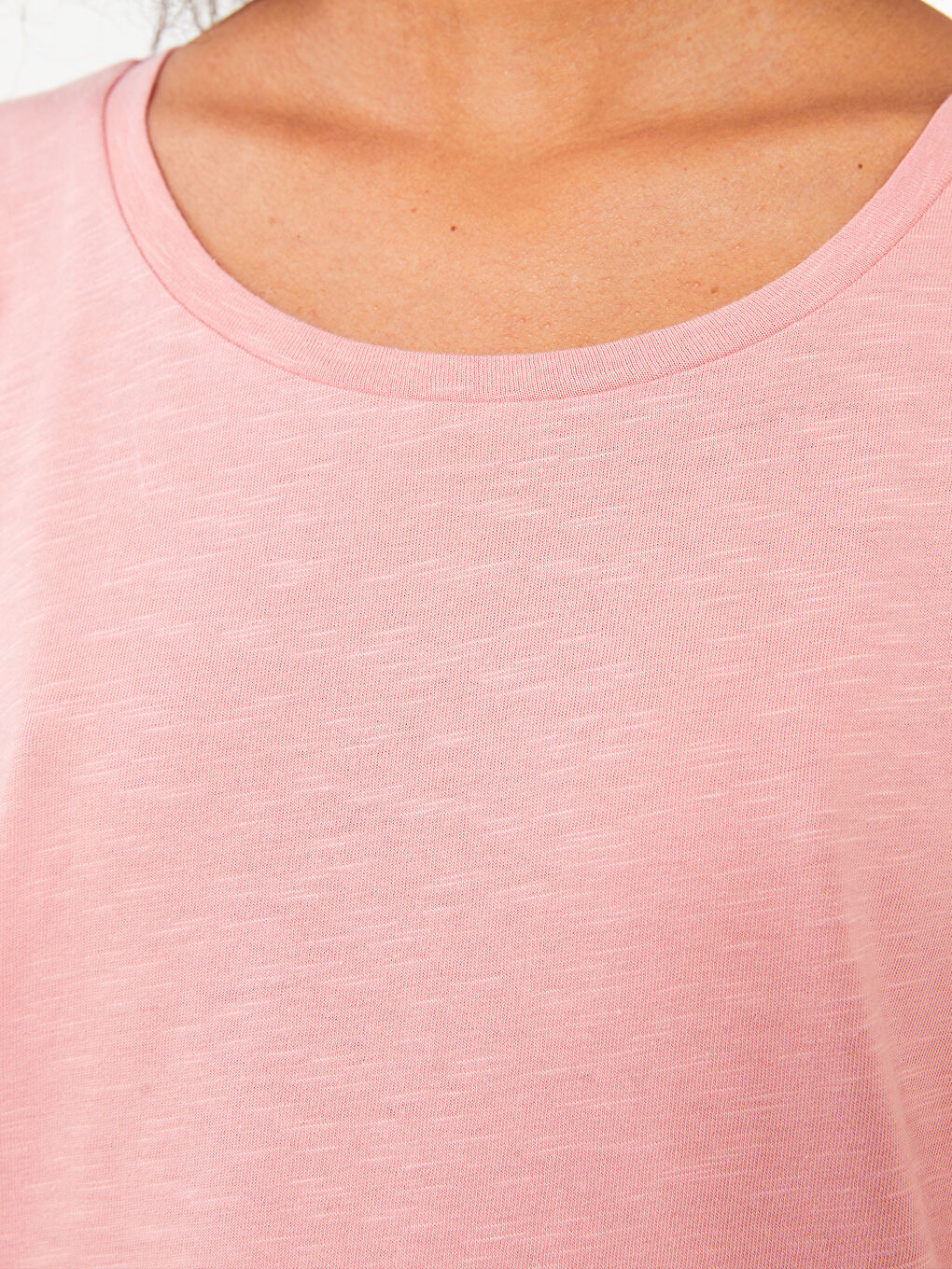 Crew Neck Straight Short Sleeve Cotton Women's Pajamas Set-3