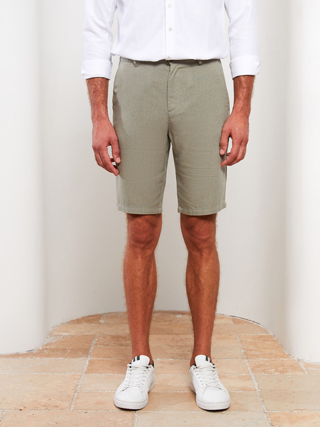 Slim Fit Men's Shorts -S2LC00Z8-GNZ