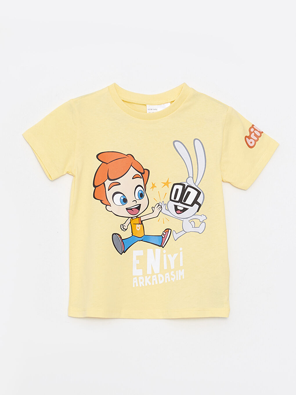 LCW baby Majica za bebe dečake od pamuka sa okruglim izrezom, kratkim rukavima i štampom Briko -S2LC09Z1-FTK