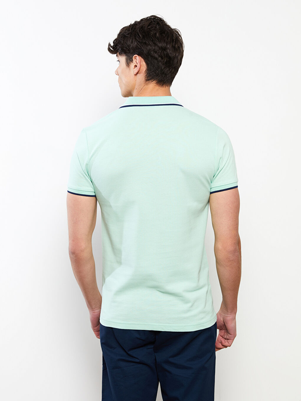 Polo Neck Short Sleeve Pique Men's T-Shirt-4