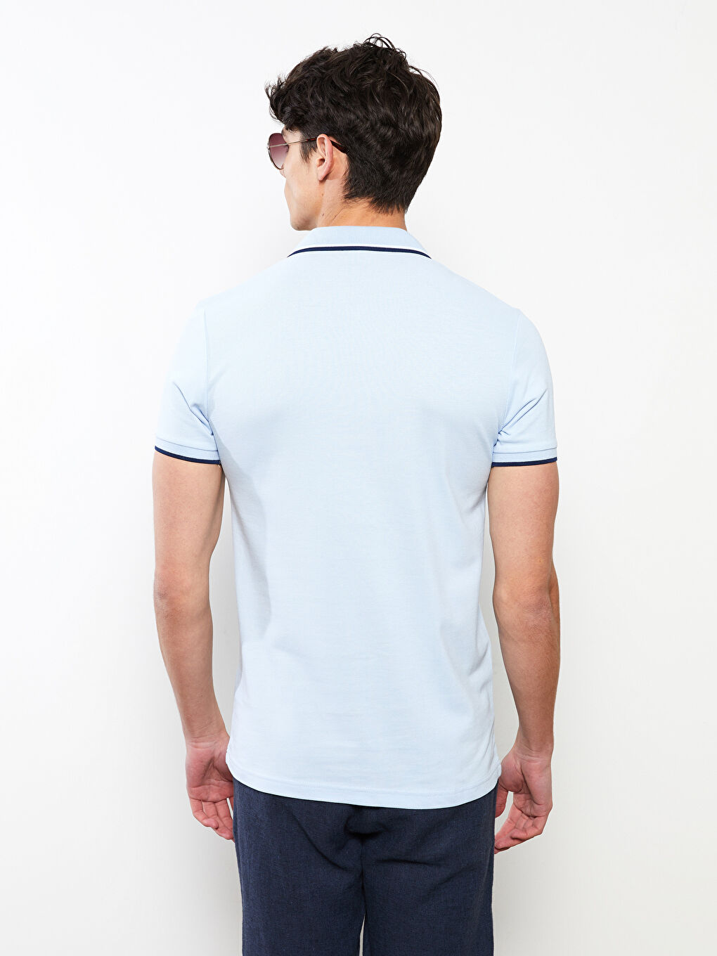 Tricou Polo Guler Mânecă Scurtă Pique pentru Bărbați-4