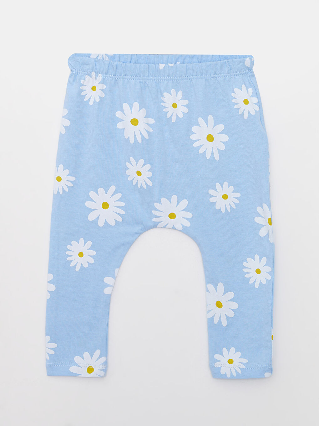 طقم قطعتين بنطال وجسم بسناب للبنات الرضع مطبوع بأكمام قصيرة ورقبة دائرية-2