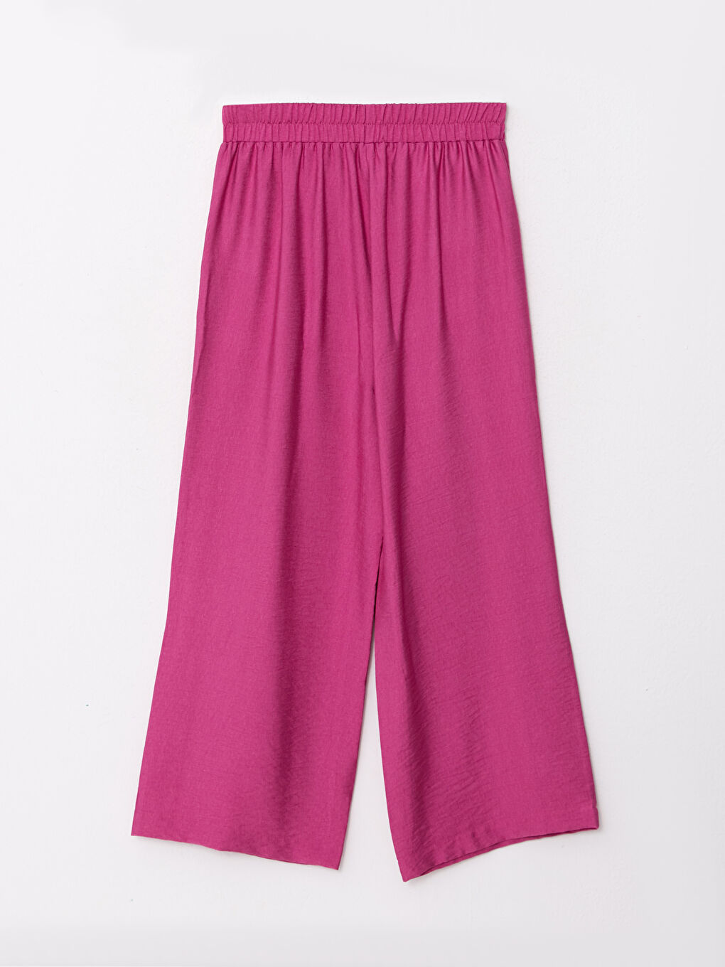 Mor Kadın Beli Lastikli Rahat Kalıp Düz Pantolon-6