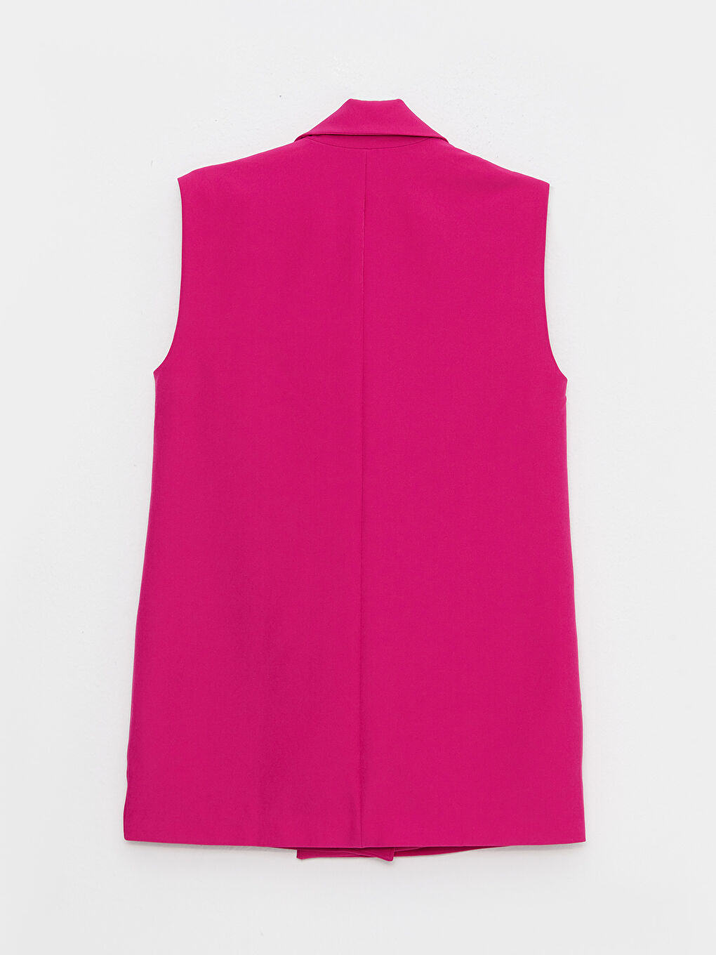 Женский жилет с двубортным воротником, однотонный-6