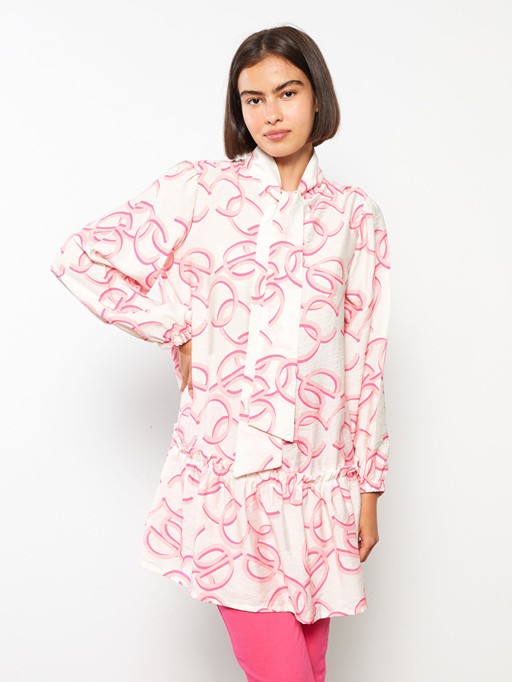 Узорчатая Женская Рубашка-Туника