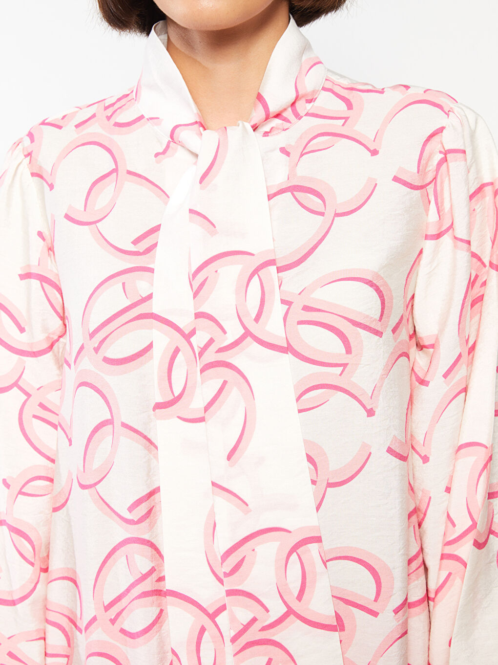 Узорчатая Женская Рубашка-Туника-4