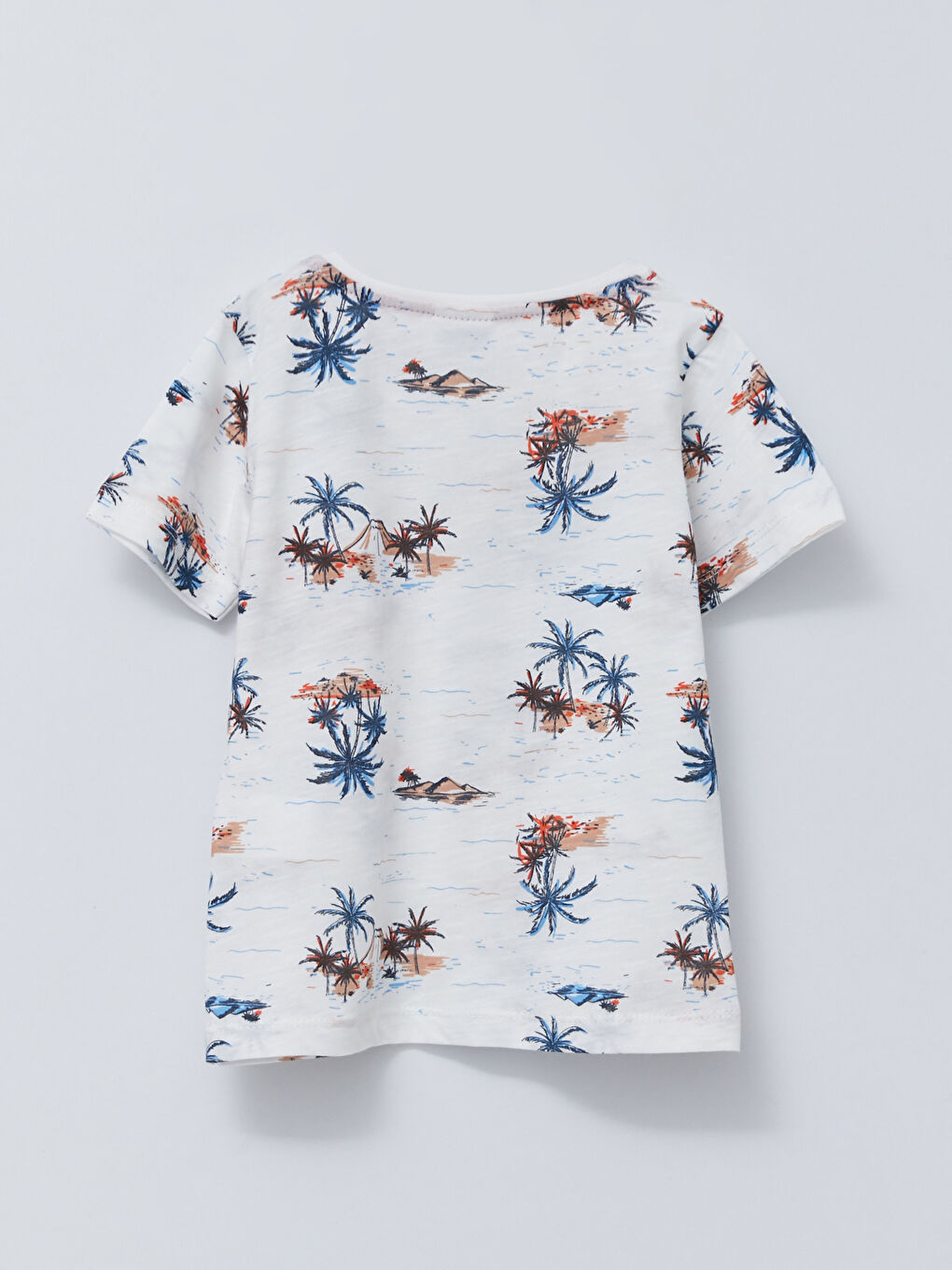 Kırmızı Bisiklet Yaka Baskılı Erkek Bebek Tişört ve Şort 2'li Takım-2