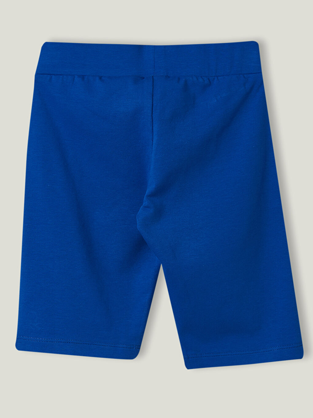 Mavi Beli Lastikli Nakış Detaylı Pamuklu Kız Çocuk Kısa Tayt-2