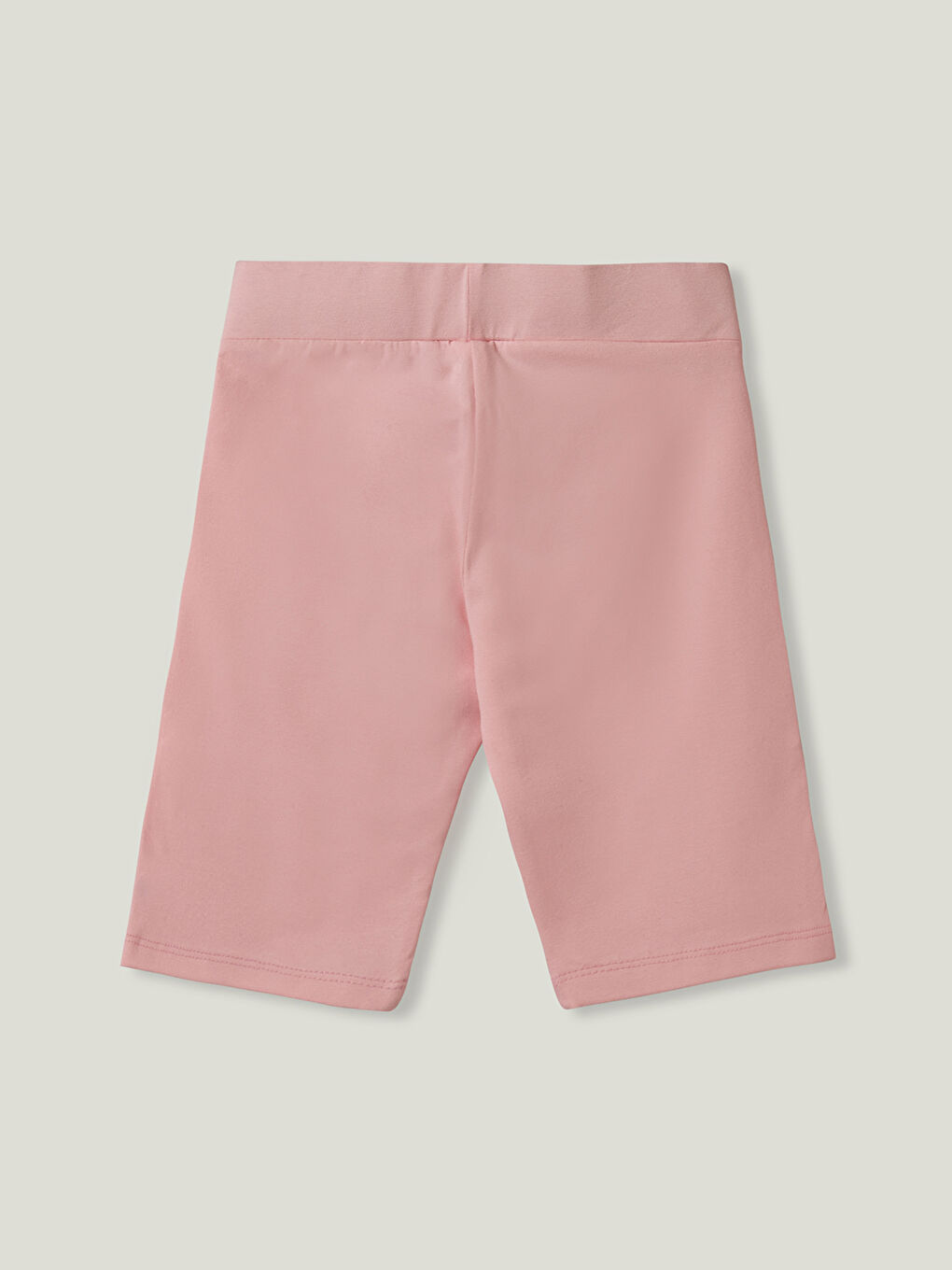 Pembe Beli Lastikli Nakış Detaylı Pamuklu Kız Çocuk Kısa Tayt-2