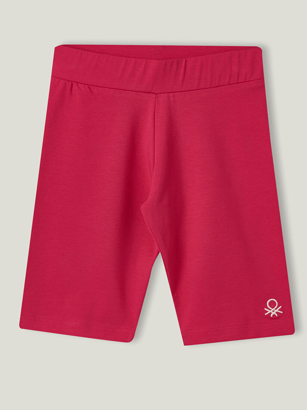 Pembe Beli Lastikli Nakış Detaylı Pamuklu Kız Çocuk Kısa Tayt