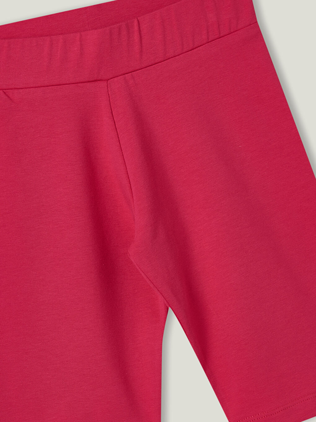 Pembe Beli Lastikli Nakış Detaylı Pamuklu Kız Çocuk Kısa Tayt-1