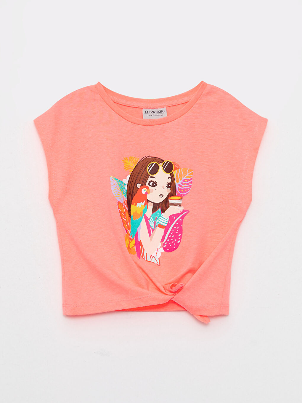Crew Neck Printed Girls' Tank Top