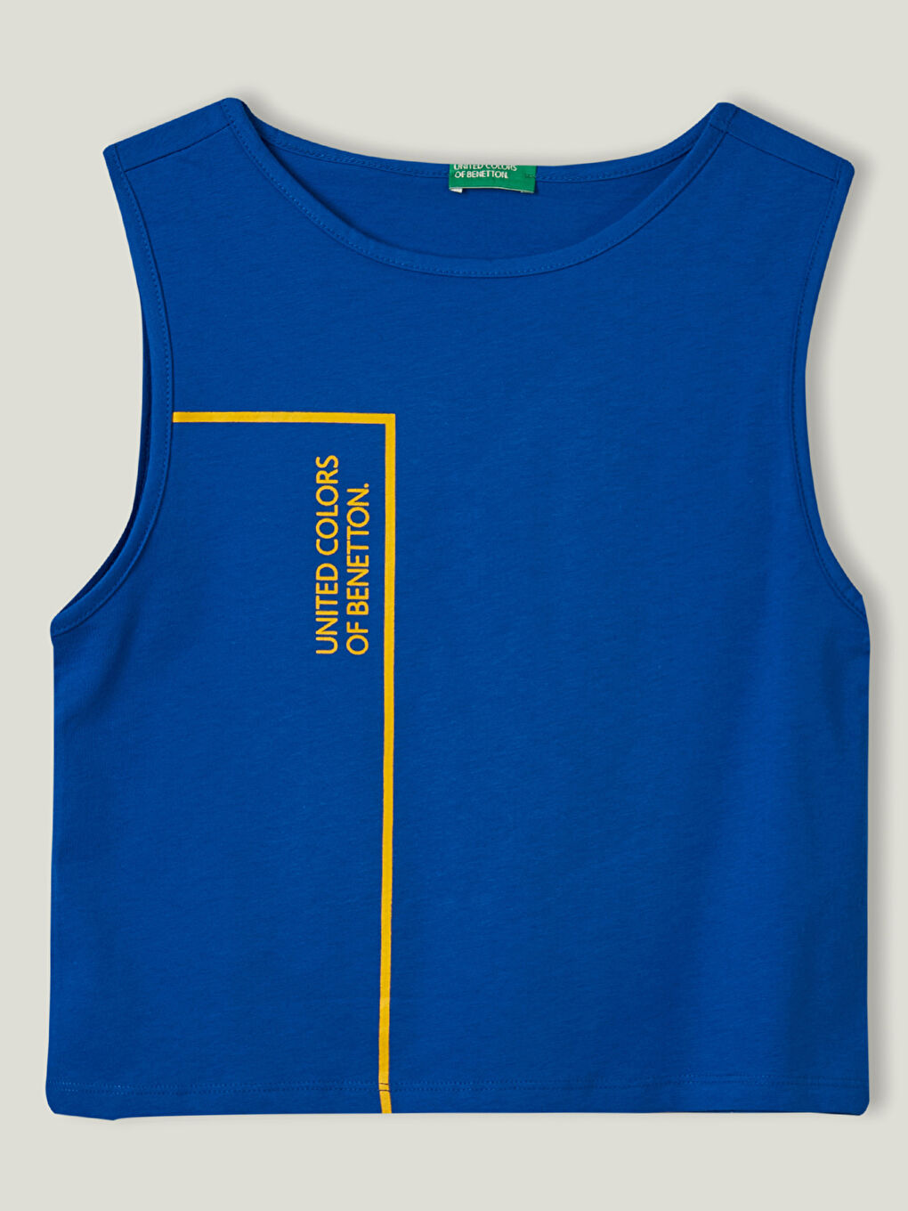 Mavi Bisiklet Yaka Baskılı Pamuklu Erkek Çocuk Atlet