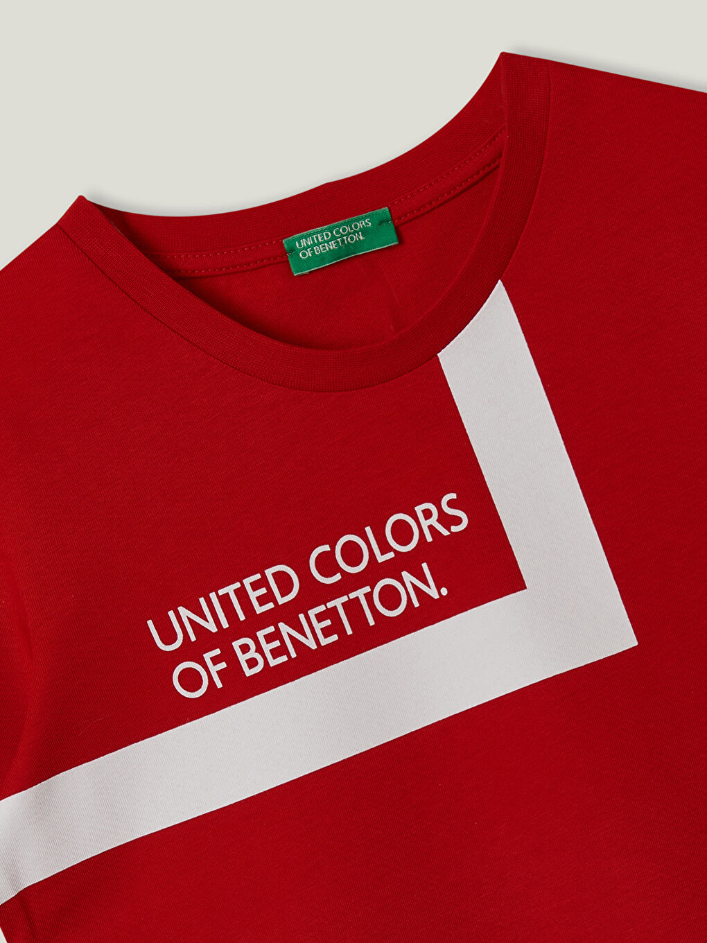 Kırmızı Bisiklet Yaka Baskılı Kısa Kollu Erkek Çocuk Tişört-1